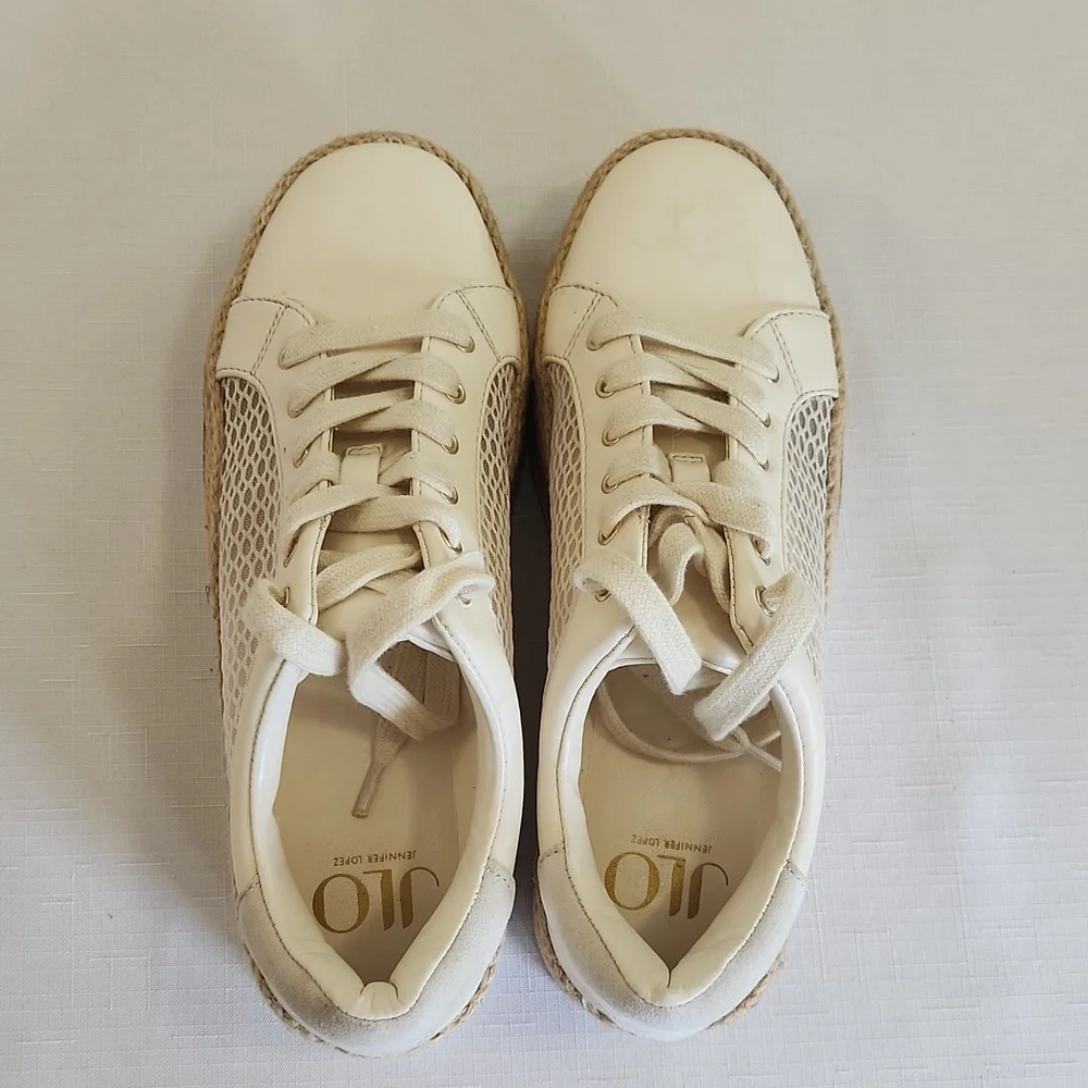 Jennifer Lopez JLO Laurn Cork Platform Sneakers. Size 7.5 - Picture 7 of 9